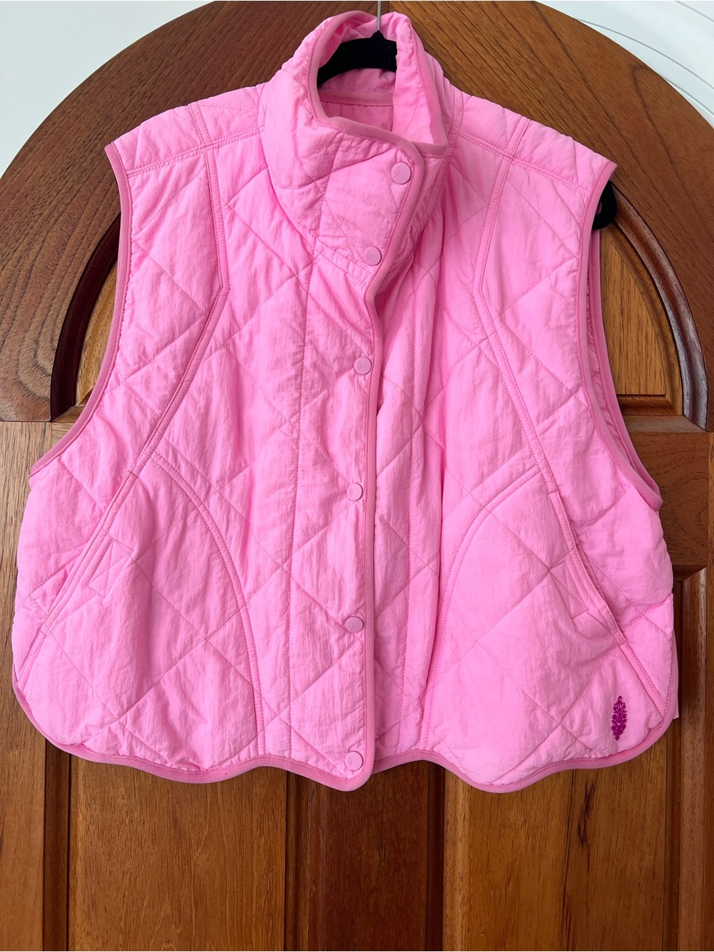 FP Movement Quinn Quilted Puffer Vest Size Small RT $128 NWOT Summer Lovin Pink